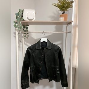 DARK BROWN LEATHER JACKET